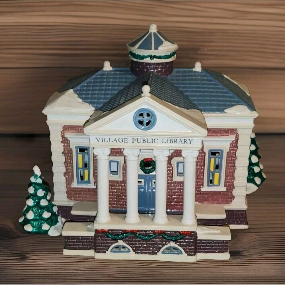 Dept 56 Village Public Library Original Snow Village Lighted 54437 Retired Boxed